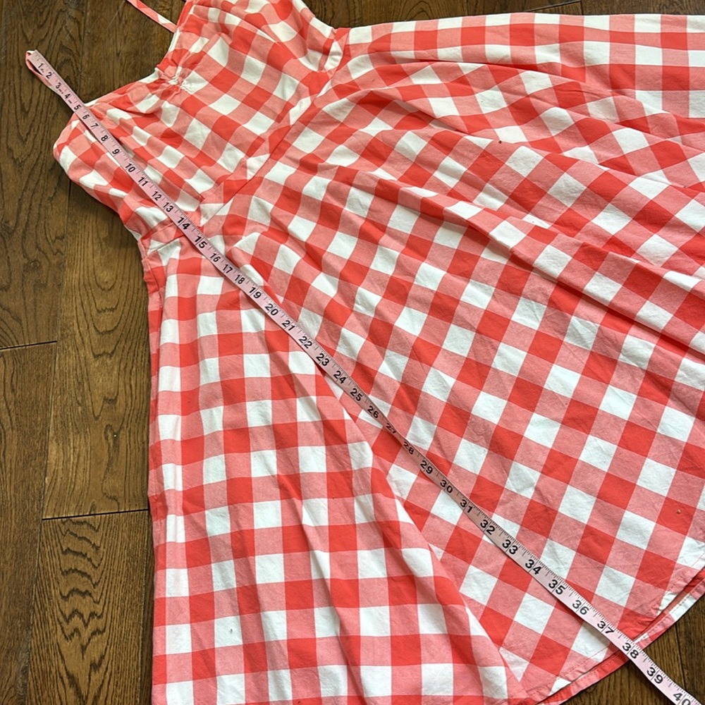 Pink Gingham Midi Dress with Tie Straps - Picture 15 of 16